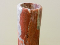 KUNSTHANDWERK-Vase aus Rouge de Languedoc MarmorBerlin-in Italien hergestellt
